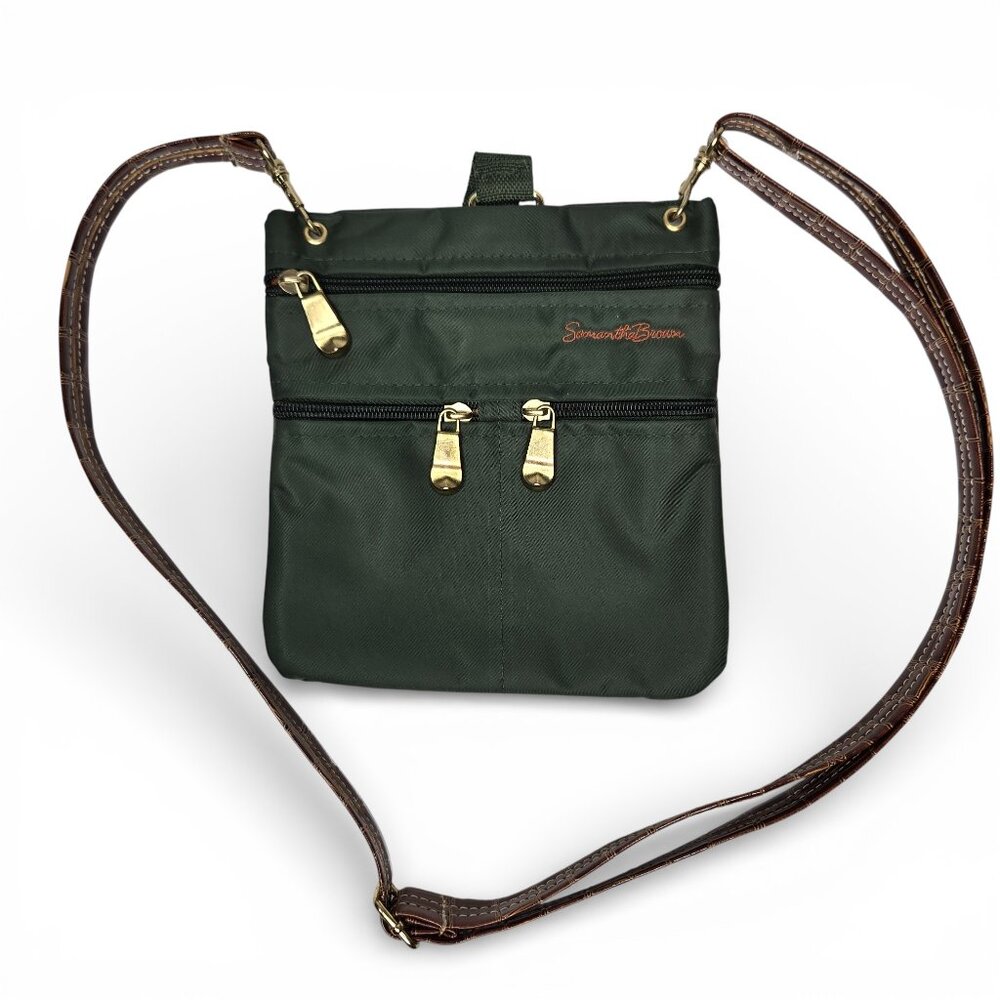 Samantha Brown Nylon Mini Crossbody Purse